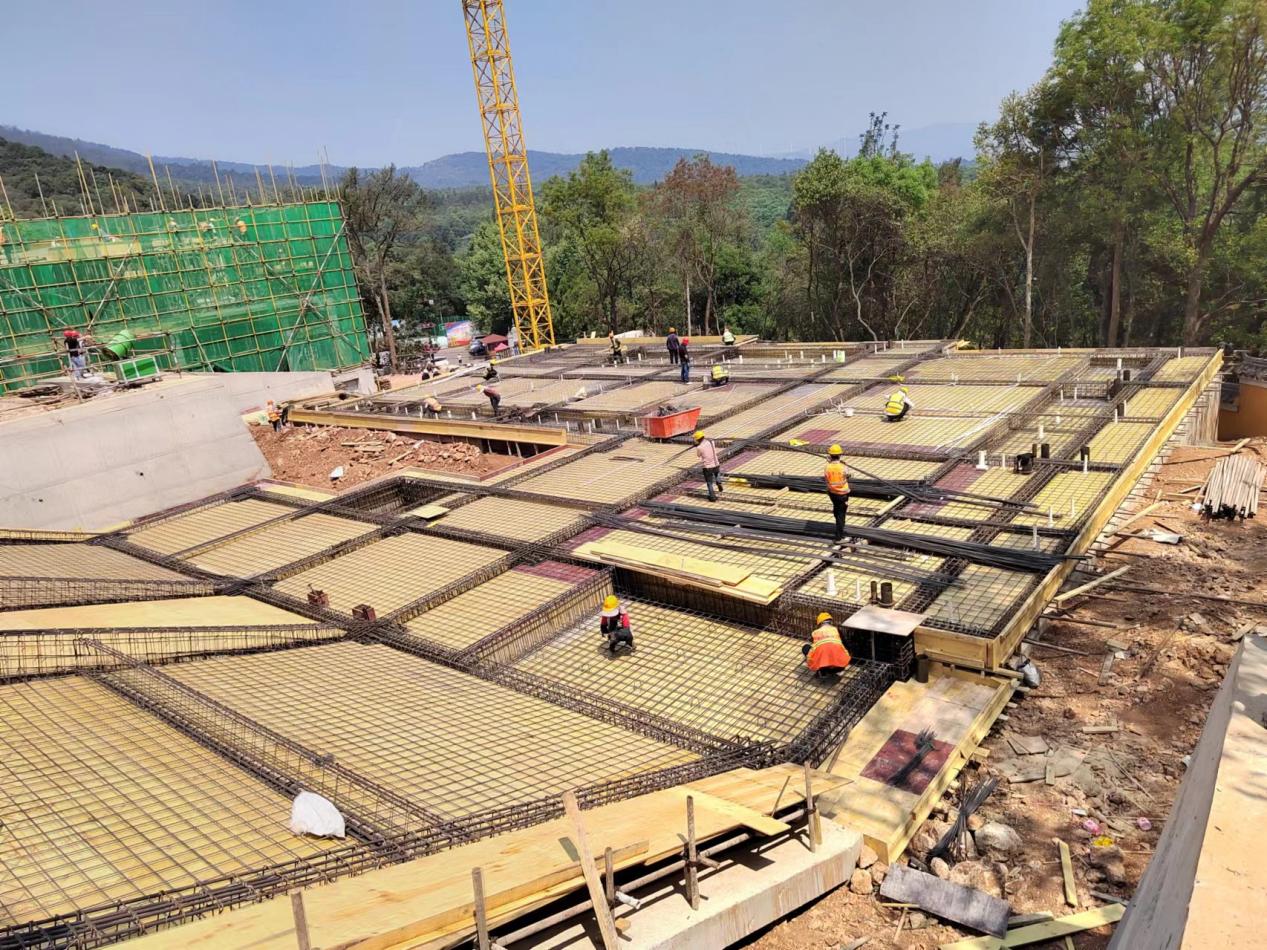 云南佛學(xué)院師生宿舍樓、食堂樓建設(shè)項(xiàng)目4月進(jìn)度